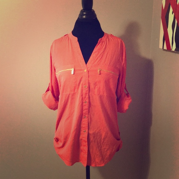 Calvin Klein Tops - Calvin Klein button down convertible sleeve shirt.